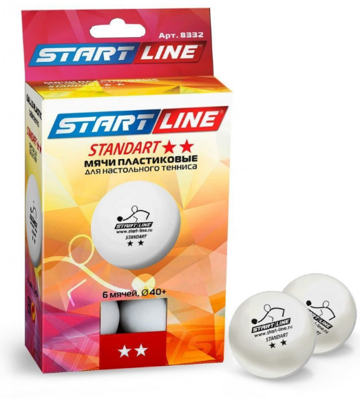 Мячи Start Line STANDART 2*, 6шт.